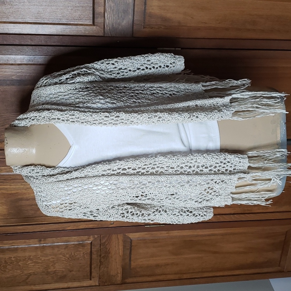 Selfie Couture by Trendology Open Front Fringed Cardigan